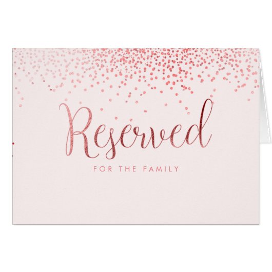 PixDezines Imitats Rose Gold Confetti/Reservierte (Vorderseite (Horizontal))