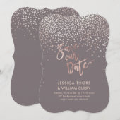 PixDezines Imitats Rose Gold Confetti Save the Dat Date (Vorne/Hinten)