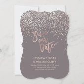 PixDezines Imitats Rose Gold Confetti Save the Dat Save The Date (Vorderseite)