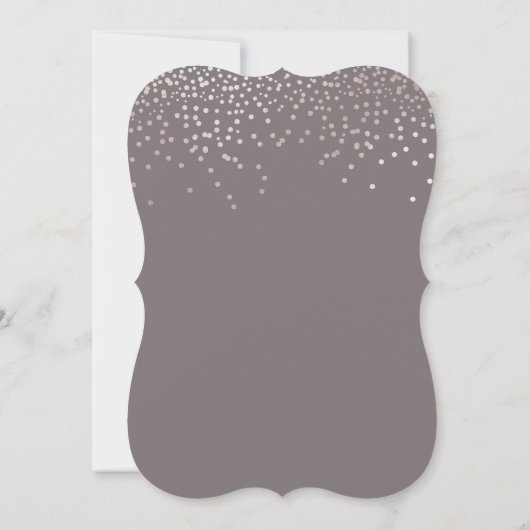 PixDezines Imitats Rose Gold Confetti Save the Dat Save The Date (Rückseite)