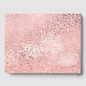 PixDezines IMITATS ROSE GOLD CONFETTI+SNOW BOKEH Gästebuch (Rückseite)
