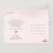 PixDezines Imitats Rose Gold Confetti/Vielen Dank Postkarte (Rückseite)