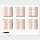PixDezines IMITATS ROSE GOLD DANK IHNEN, MODERNES  Quadratischer Aufkleber (Blatt)