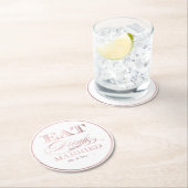 PixDezines Imitats Rose Gold/Essen/Trinken/und Ver Runder Pappuntersetzer (Vor Ort)