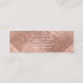 PixDezines Imitats Rose Gold Fliesen Mini Visitenkarte (Rückseite)