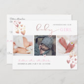 PixDezines Imitats Rose Gold Herzen Postkarte (Vorne/Hinten)