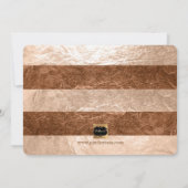 PixDezines Imitats Rose Gold+Kupferstreifen/rett Save The Date (Rückseite)