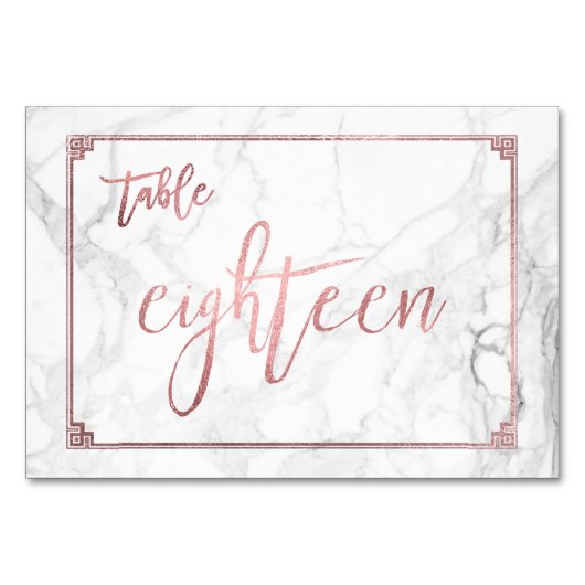 PixDezines Imitats Rose Gold/Tabelle Nr. 1-18/Marm Tischnummer (Rückseite)