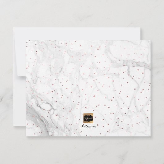 PixDezines Imitats Rose Gold Trauzeugin Einladung (Rückseite)