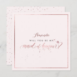 PixDezines Imitats Rose Gold Trauzeugin Einladung