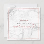 PixDezines Imitats Rose Gold Trauzeugin Einladung (Vorderseite)