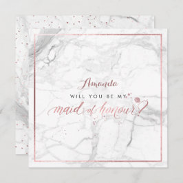 PixDezines Imitats Rose Gold Trauzeugin Einladung