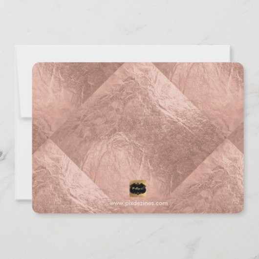 PixDezines Imitats Rose Gold werden Sie..Matron Einladung (Rückseite)