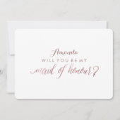 PixDezines Imitats Rose Gold werden Sie meine Magd Einladung (Vorderseite)