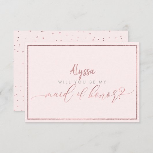 PixDezines Imitats Rose Gold werden Sie von Einladung (Vorne/Hinten)