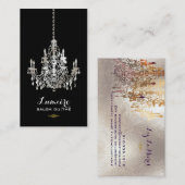 PixDezines Imitats Silberfolienleuchter/DIY-Farbst Visitenkarte (Vorne/Hinten)