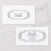 PixDezines Imitats silberne antike Rollen/Tagefarb Visitenkarte (Vorne/Hinten)