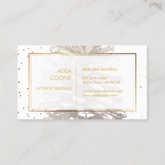 PixDezines Imitats Silberpinecone Visitenkarte (Rückseite)