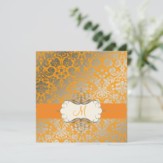 PixDezines IMITATS SILVER DESIRE/DIY Hintergrund/Z Einladung (Stehend Vorderseite)