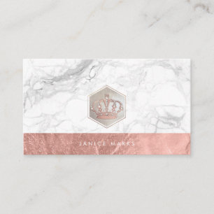 PIXDEZINES-IMPERALKRONE MARBLE IMITAT ROSE GOLD VISITENKARTE