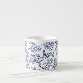 PixDezines Indigo Blau Chinoiserie, Vogel-Pfingstr Espressotasse