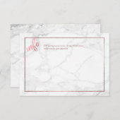 PixDezines INFO-KARTEN/MARBLE+IMITATE ROSE GOLD Begleitkarte (Vorne/Hinten)