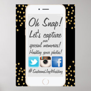 PixDezines iPhone Hashtag Us Anmelden für Veransta Poster