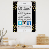 PixDezines iPhone Hashtag Us Anmelden für Veransta Poster (Küche)