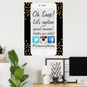 PixDezines iPhone Hashtag Us Anmelden für Veransta Poster (Heimbüro)