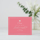 PixDezines-Iridescent Blush Pink, Bridesmaid Einladung (Stehend Vorderseite)