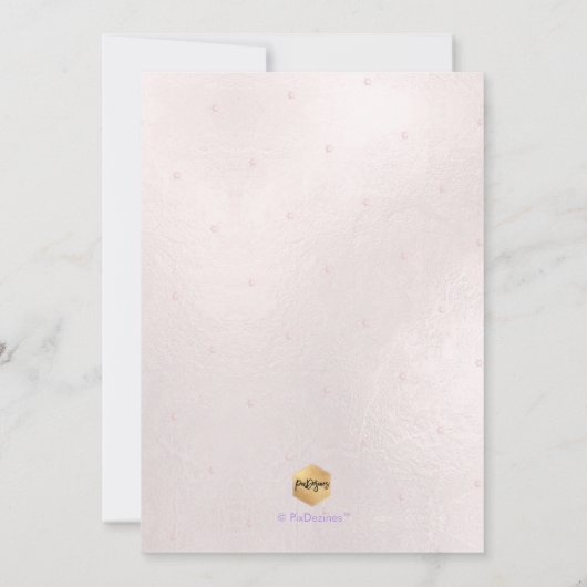 PixDezines Iridescent Lila Ombre Bat Mitzvah Einladung (Rückseite)