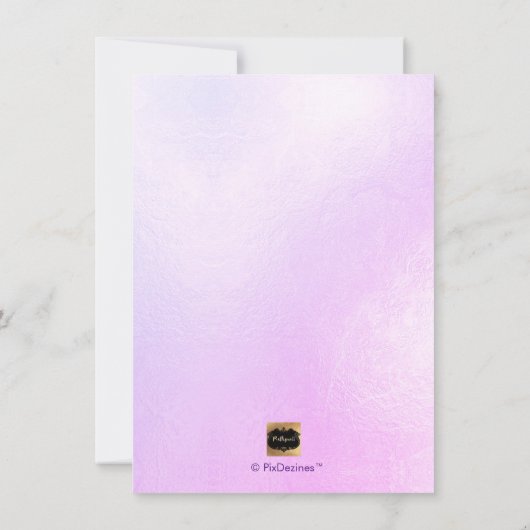 PixDezines Iridescent Probe Dinner Champagne Einladung (Rückseite)