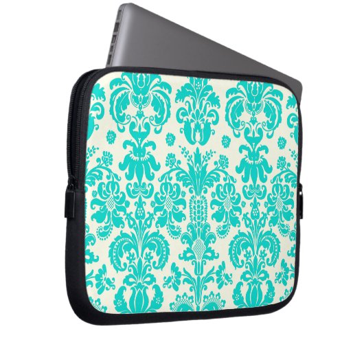 PixDezines Isabella Damask/DIY Hintergrundfarbe! Laptopschutzhülle (Vorne Rechts)