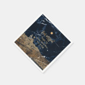 PixDezines Jerusalem Blue Marble Mitzvah Napkins Serviette (Ecke)