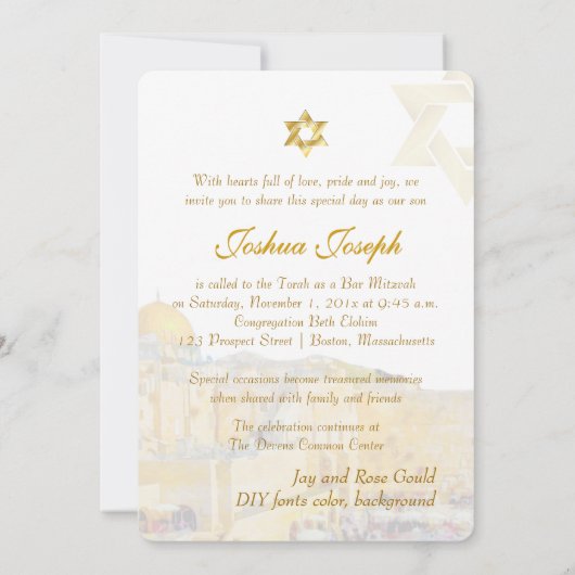 PixDezines jerusalem Hintergrund Einladung (Rückseite)