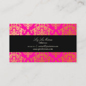 PixDezines Josephine Damask/DIY Hintergrundfarbe Visitenkarte (Rückseite)