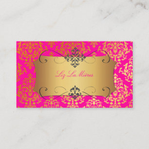 PixDezines Josephine Damask/Hintergrundfarbe zum S Visitenkarte