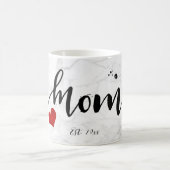 PixDezines-JUNGE MUTTER-Marble+Modernes Skript Kaffeetasse (Mittel)