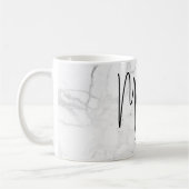 PixDezines-JUNGE MUTTER-Marble+Modernes Skript Kaffeetasse (Links)