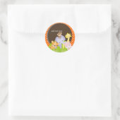 PixDezines Jungle Sticker/DIY Hintergrundfarbe Runder Aufkleber (Tasche)