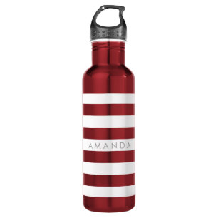 PixDezines justierbare weiße Streifen/diy Edelstahlflasche