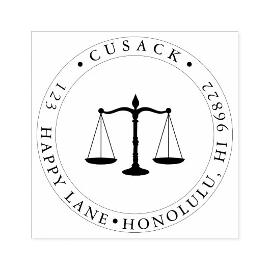 PixDezines Justitskala | Juristische Berufe Gummistempel (Prägung)