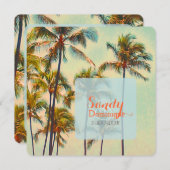 PixDezines kailua Bucht/Tropische Hochzeit Einladung (Vorne/Hinten)