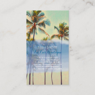 PixDezines Kailua Bucht/Vintager hawaiianischer St Visitenkarte