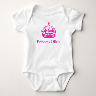 PixDezines Kaiserkrone/Pink/Prinzessin. .DIY Baby Strampler