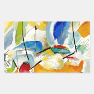 PixDezines Kandinsky 1913 Seeschlacht Improvisatio Rechteckiger Aufkleber