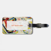 PixDezines Kandinsky 1914/abstrakte Wandverkleidun Gepäckanhänger (Rückseite horizontal)