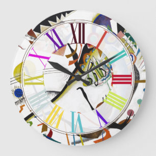 PixDezines Kandinsky Blue Segment Große Wanduhr