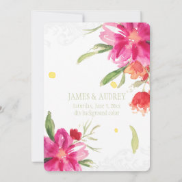 PixDezines kann Blume/Wasserfarbe Einladung