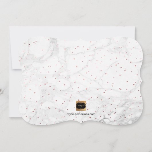 PixDezines Karten+Geschenke Marmor+Rose Gold/Tafel Einladung (Rückseite)